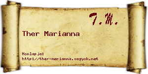 Ther Marianna névjegykártya