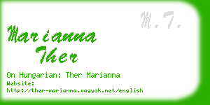 marianna ther business card